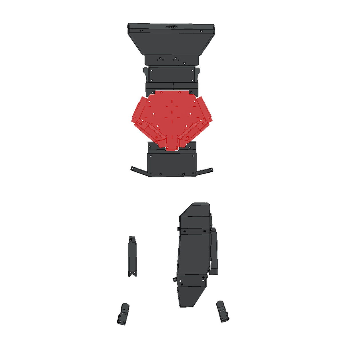 IAG Trail Shield® Transmission Skid Plate for 2024+ Ford Ranger Raptor - Highlighted Location 