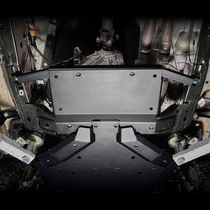 IAG Trail Shield® Transfer Case Skid Plate for 2024+ Ford Ranger Raptor - Black Finish - Installed 2