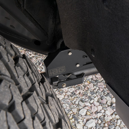 IAG Trail Shield™ Lower Trailing Arm Sensor Relocation Kit for 2024+ Ford Ranger Raptor - Sensor Cover Installed
