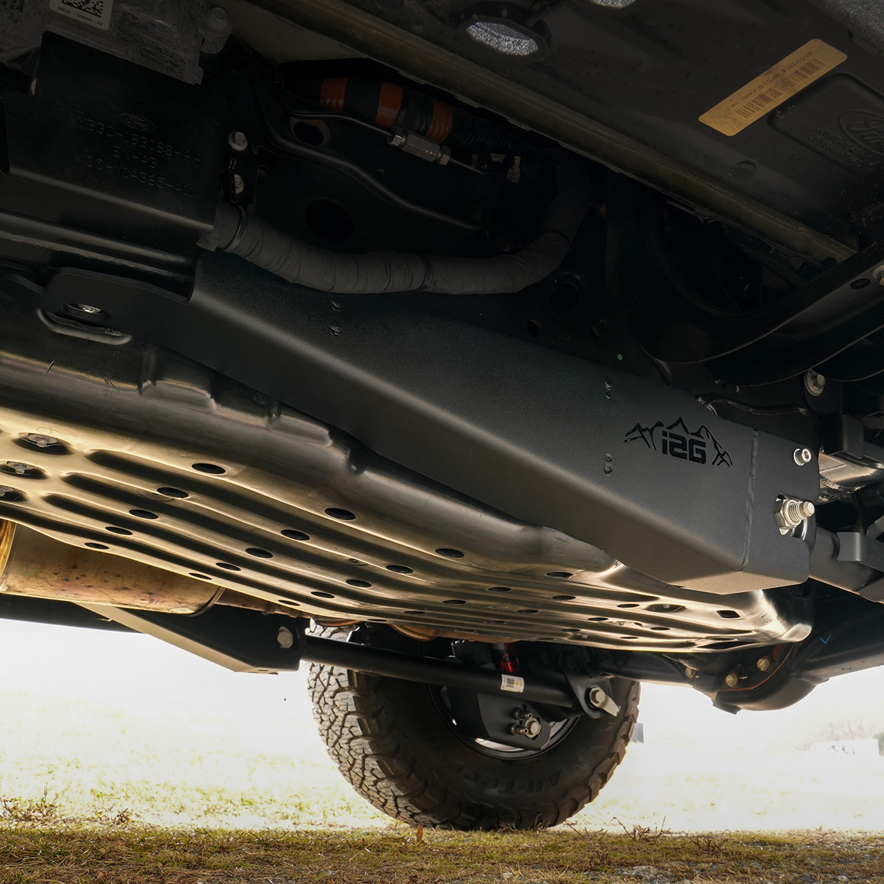 IAG Trail Shield™ Lower Trailing Arm Mount Skid Plate for 2024+ Ford Ranger Raptor - Installed 
