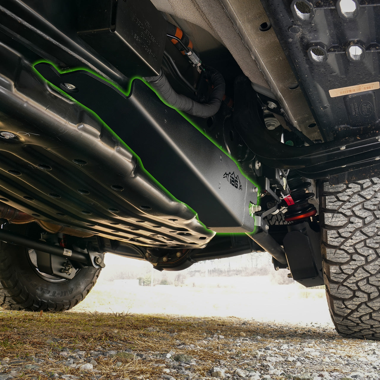IAG Trail Shield™ Lower Trailing Arm Mount Skid Plate for 2024+ Ford Ranger Raptor - Drivers Side Install Location 