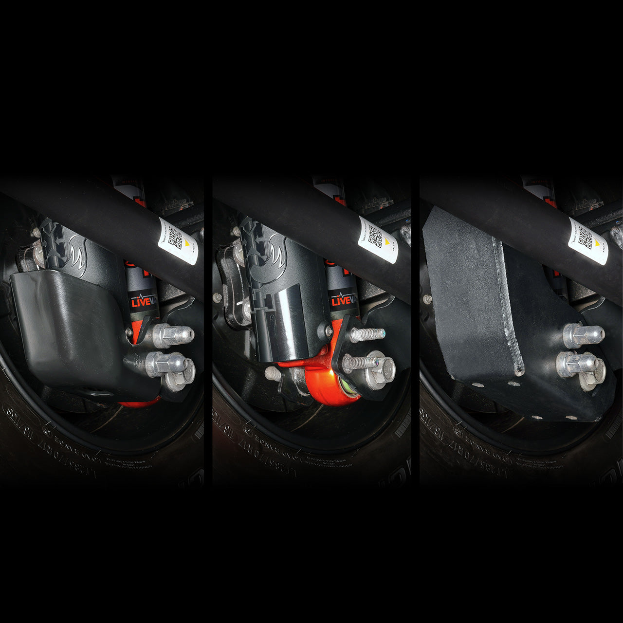 IAG Trail Shield™ Rear Shock Skid Plate for 2024+ Ford Ranger Raptor - Install Comparison