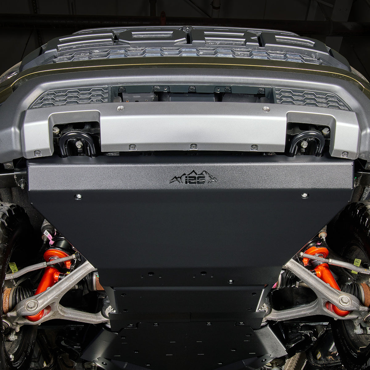 IAG Trail Shield® Front Skid Plate Set For 2024+ Ford Ranger Raptor - Black Skid Installed