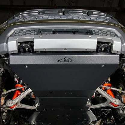 IAG Trail Shield® Front Skid Plate Set For 2024+ Ford Ranger Raptor - Black Skid Installed