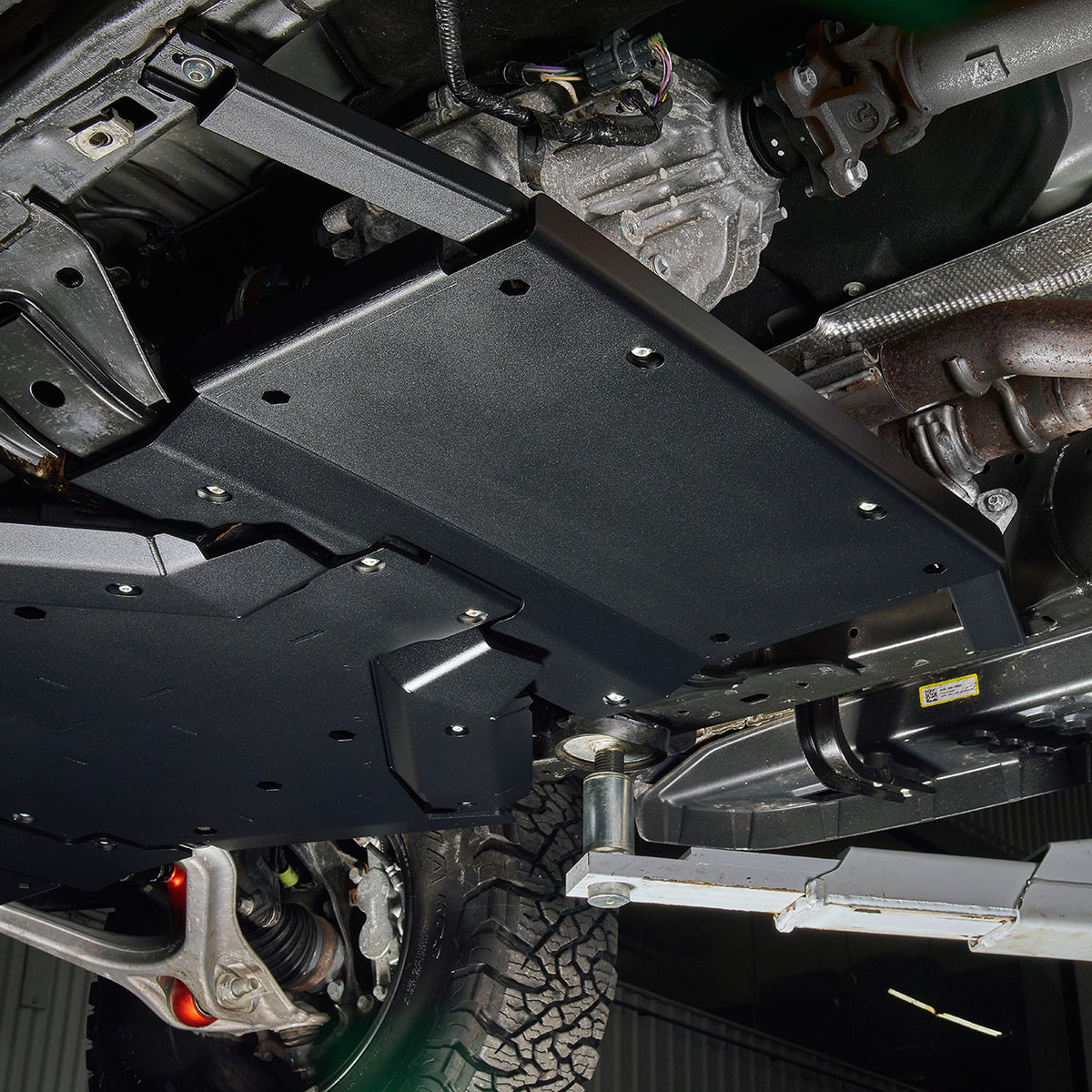 IAG Trail Shield® Transfer Case Skid Plate For 2024+ Ford Ranger Raptor - Black Close-up