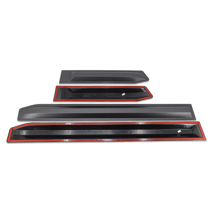IAG I-Line Exterior Door Ding Protector Anti-Scratch - Carbon Look for 2021+ Ford Bronco Four Door - Parts Layout 2