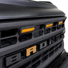 IAG I-Line 3pc Amber Grille Light Kit for 2021+ Ford Bronco - Lights Installed 2
