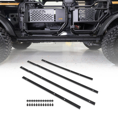 IAG I-Line Pinch Weld Cover for 2021+ Ford Bronco Four Door, Black Powder Coated Steel