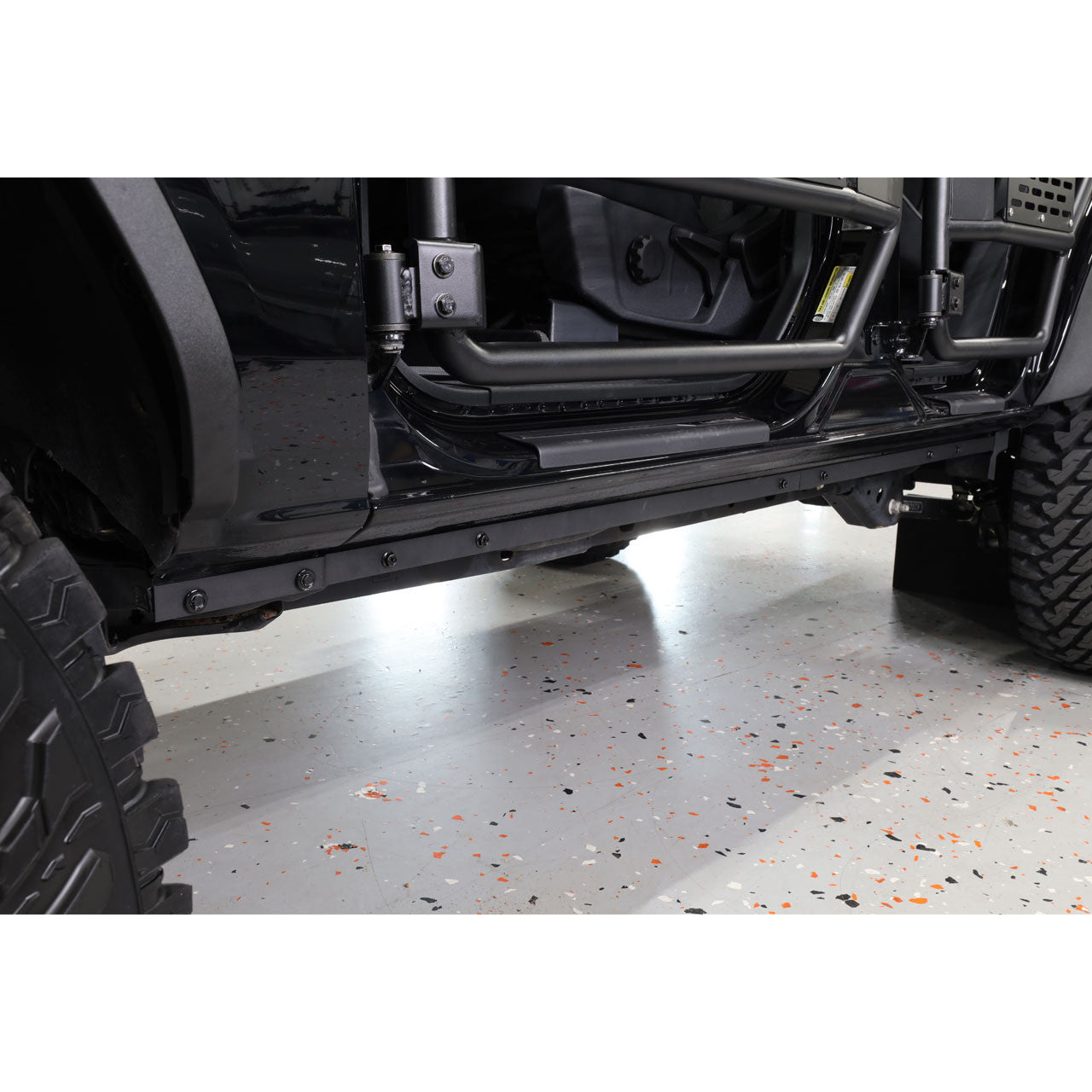 IAG I-Line Pinch Weld Cover Black Powder Coated Steel for 2021+ Ford Bronco - Installed 2