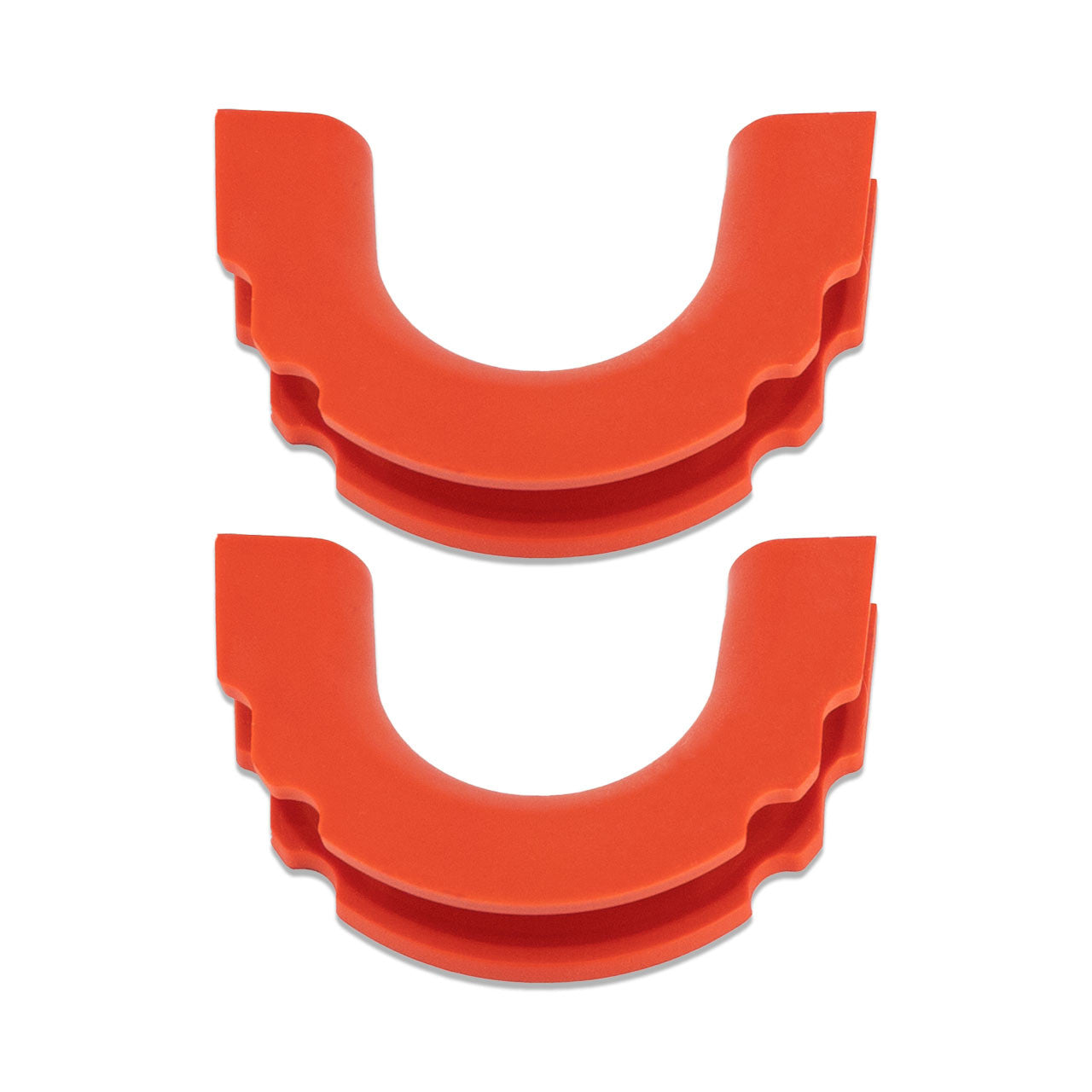 IAG I-Line Rear Bumper Red TPE Tow Loop Cover Pair for 2021+ Ford Bronco - 2