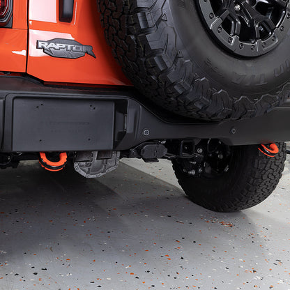 IAG I-Line Rear Bumper Red TPE Tow Loop Cover Pair for 2021+ Ford Bronco - Installed 1