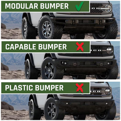 IAG I-Line Mini Bull Bar for 24" Light Bar for 2021+ Ford Bronco w/Modular Bumper - Fitment