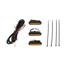 IAG I-Line 3pc Amber Grille Light Kit for High End Grill (Badlands, Wildtrak, First Edition) for 2021+ Ford Bronco - Parts Layout