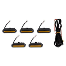 IAG I-Line 5pc Amber Grille Light Kit for High End Grill (Badlands, Wildtrak, First Edition) for 2021+ Ford Bronco - Parts Layout
