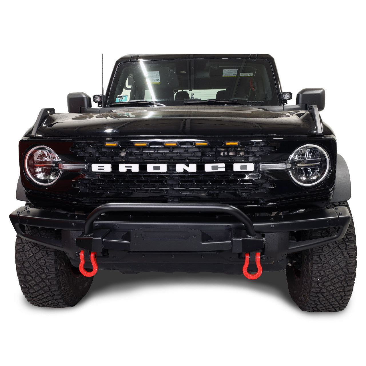 IAG I-Line 5pc Amber Grille Light Kit for High End Grill (Badlands, Wildtrak, First Edition) for 2021+ Ford Bronco - Installed 1