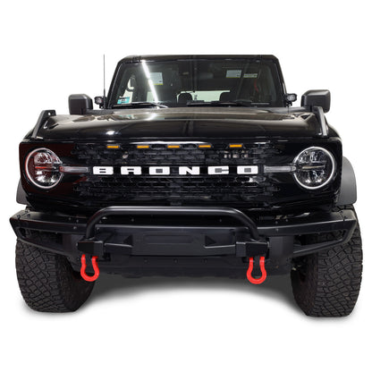 IAG I-Line 5pc Amber Grille Light Kit for High End Grill (Badlands, Wildtrak, First Edition) for 2021+ Ford Bronco - Installed 1