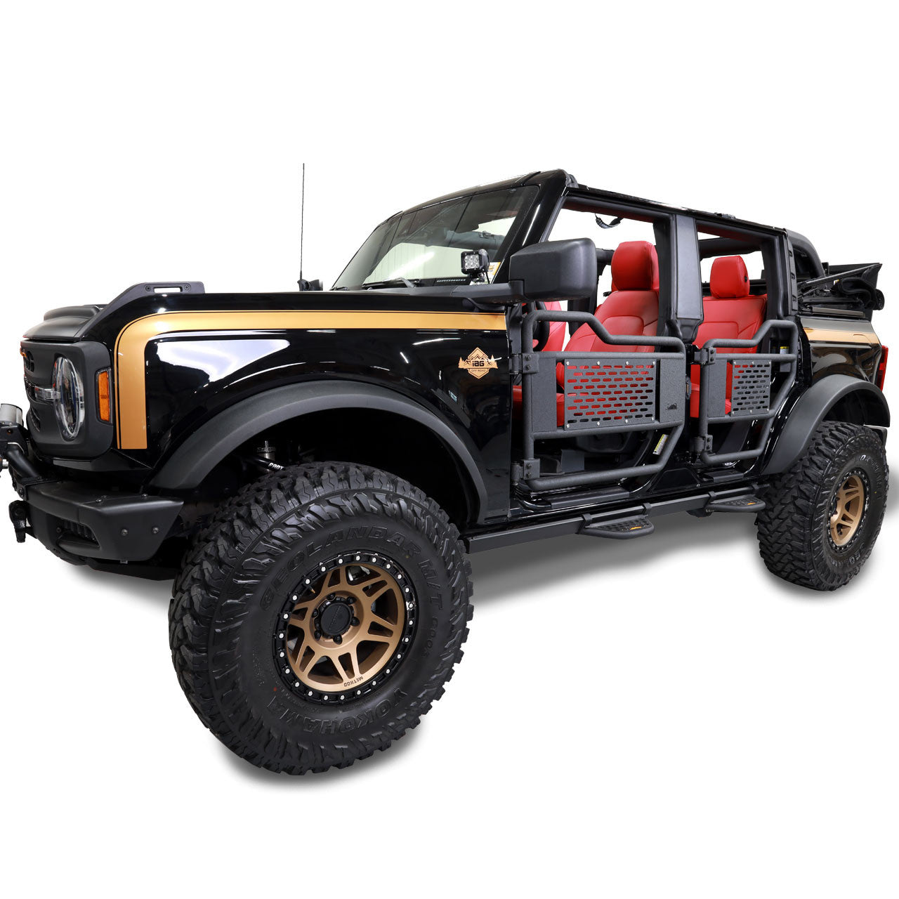 IAG I-Line Tube Rear Door Pair 2021+ Ford Bronco Four Door - Installed 3