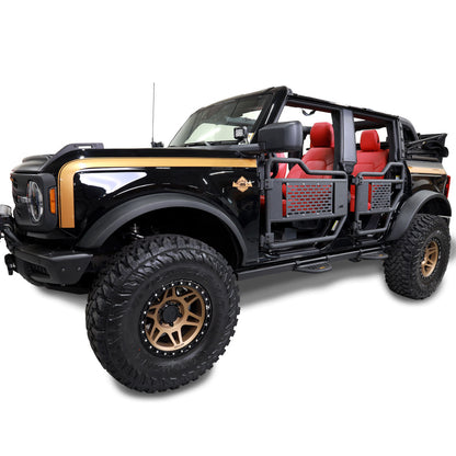 IAG I-Line Tube Rear Door Pair 2021+ Ford Bronco Four Door - Installed 3