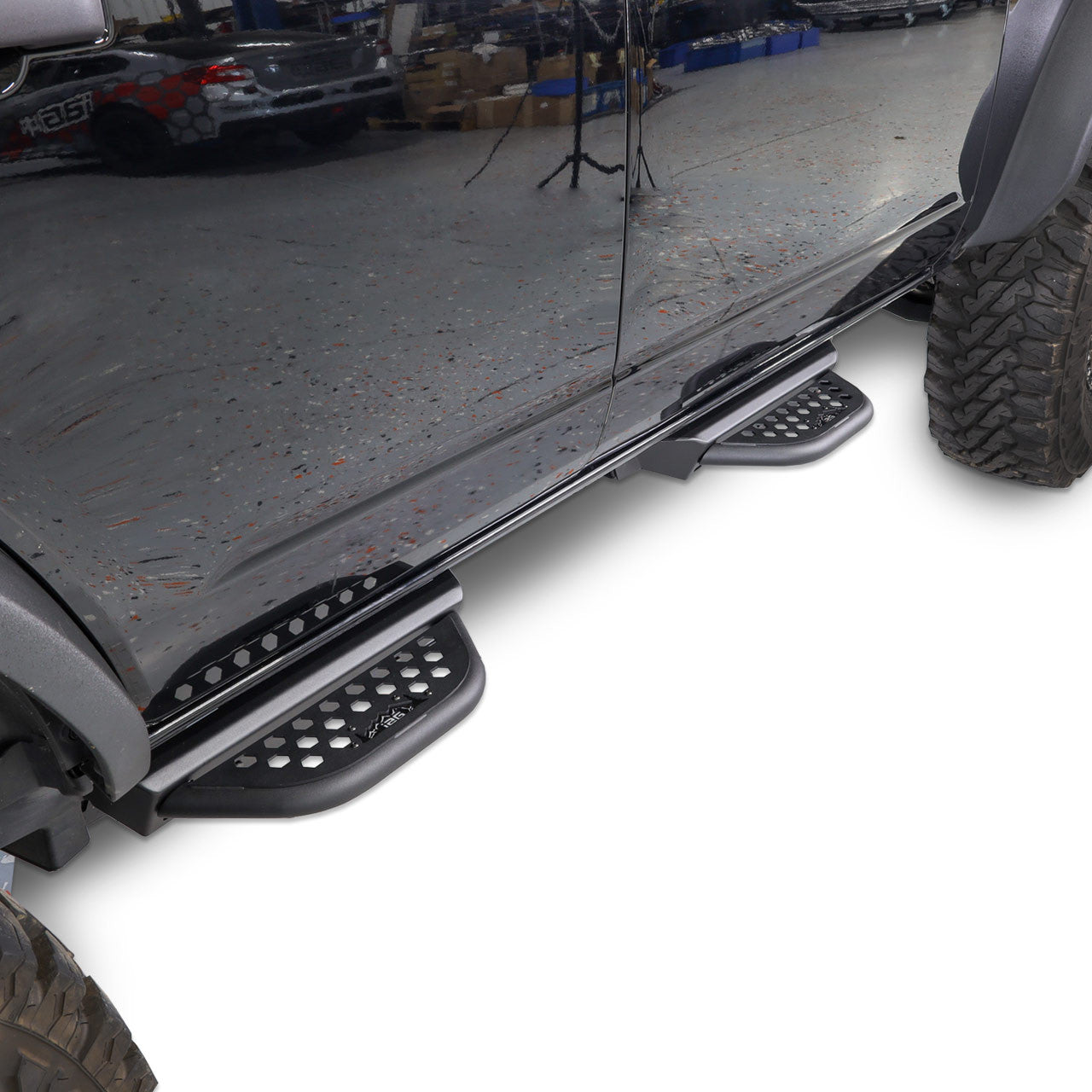IAG I-Line Small Side Steps 4 pcs for use without Factory Rock Rails 21+ Ford Bronco 4DR - Installed 1