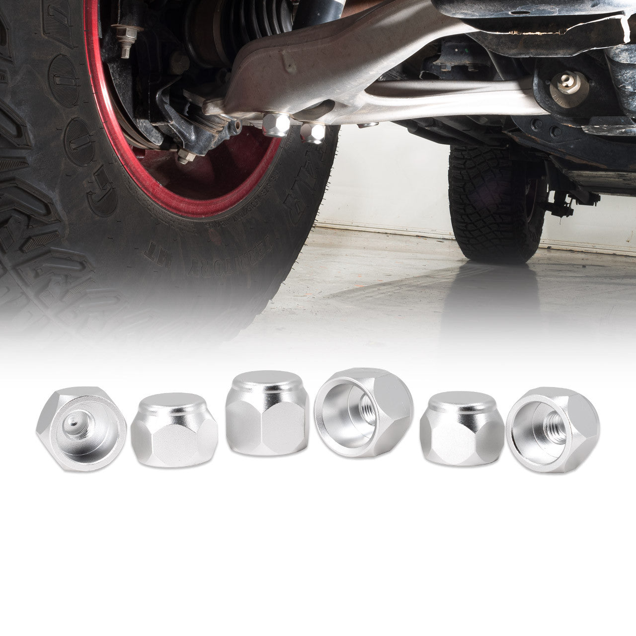 IAG I-Line Control Arm Hardware Covers Silver 2021+ Ford Bronco