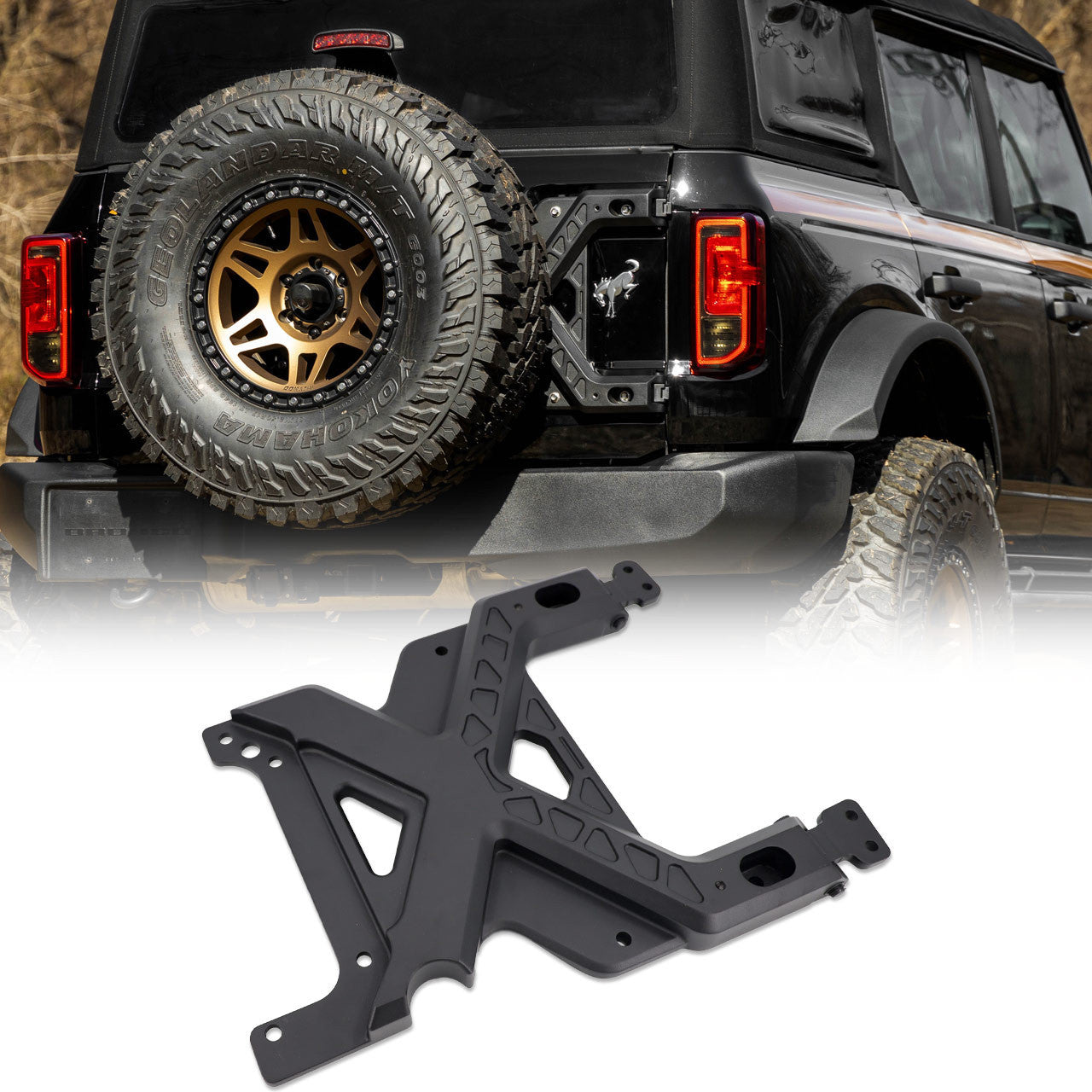 IAG X-Brace Tailgate Hinge Reinforcement for 21+ Bronco Non-Sasquatch