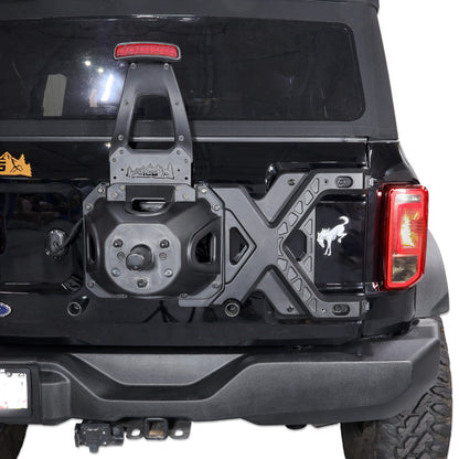 IAG X-Brace Tailgate Hinge Reinforcement for 21+ Bronco - Installed Closed