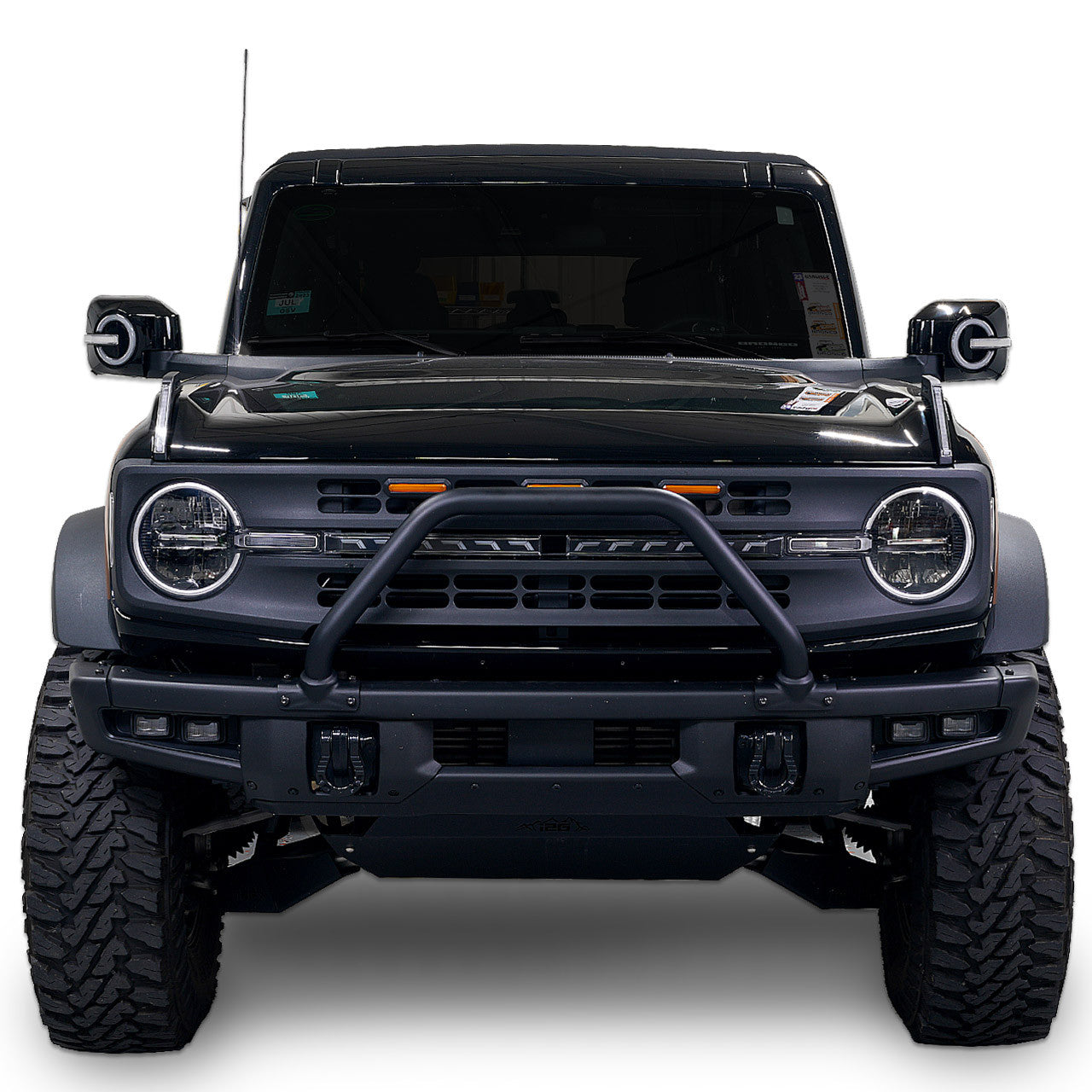 IAG l-Line Trail Marker w/ LED Lights in Matte Black for 2021+ Ford Bronco - Lights Off