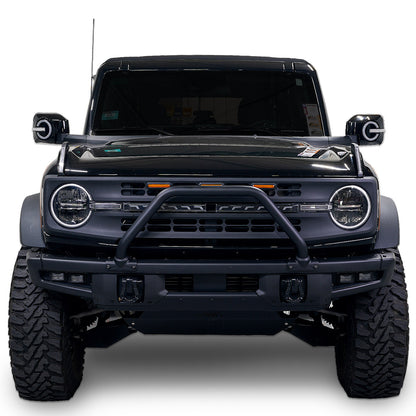 IAG l-Line Trail Marker w/ LED Lights in Matte Black for 2021+ Ford Bronco - Lights Off