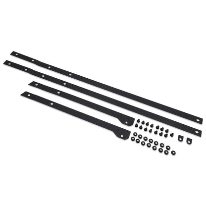 IAG l-Line Pinch Weld Cover for 2021+ Ford Bronco Two Door, Black Powder Coated Steel - Parts Layout