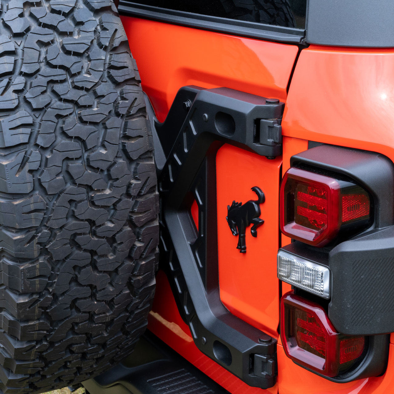 IAG X-Brace Tailgate Hinge Reinforcement for 21+ Bronco Raptor - Angle Shot