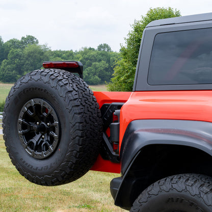 IAG X-Brace Tailgate Hinge Reinforcement for 21+ Bronco Raptor - Installed Open