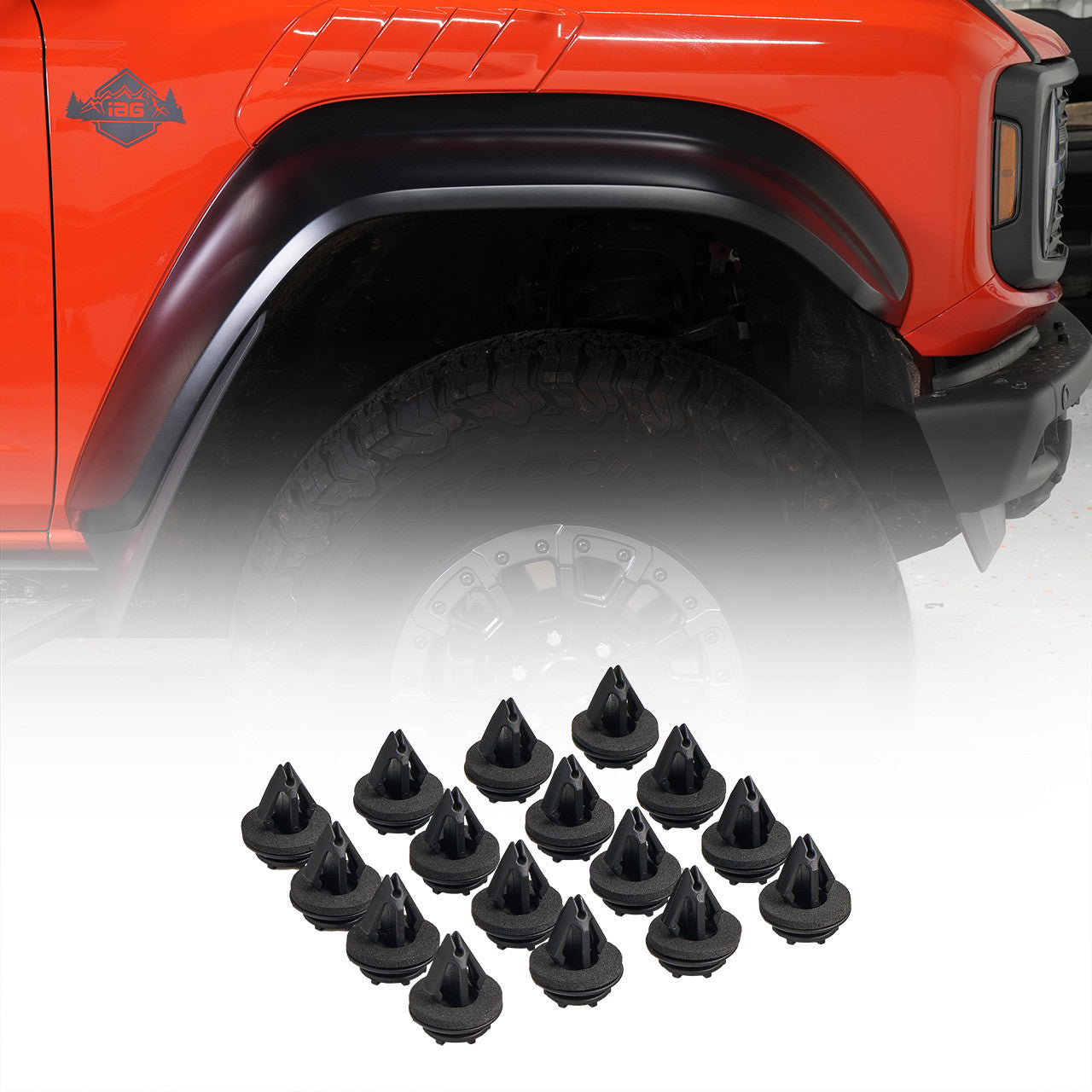 IAG Front Fender Clip Kit for 2022+ Ford Bronco Raptor - 16 Per Bag