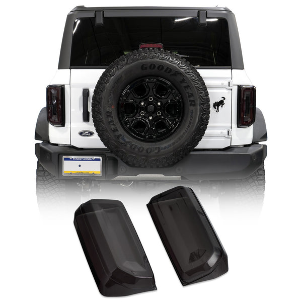 IAG I-Line Smoked LED Tail Light Cover For 2021+ Ford Bronco