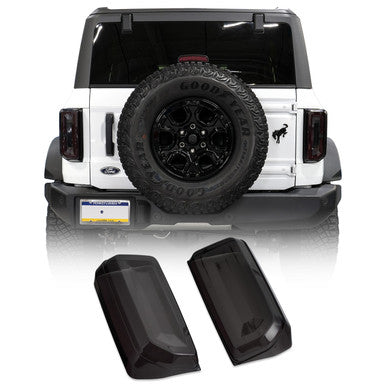 IAG I-Line Smoked LED Tail Light Covers For 2021+ Ford Bronco