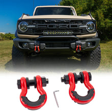 IAG I-Line Front and Rear U Shape Hook Anti Drop Red 21+ Ford Bronco