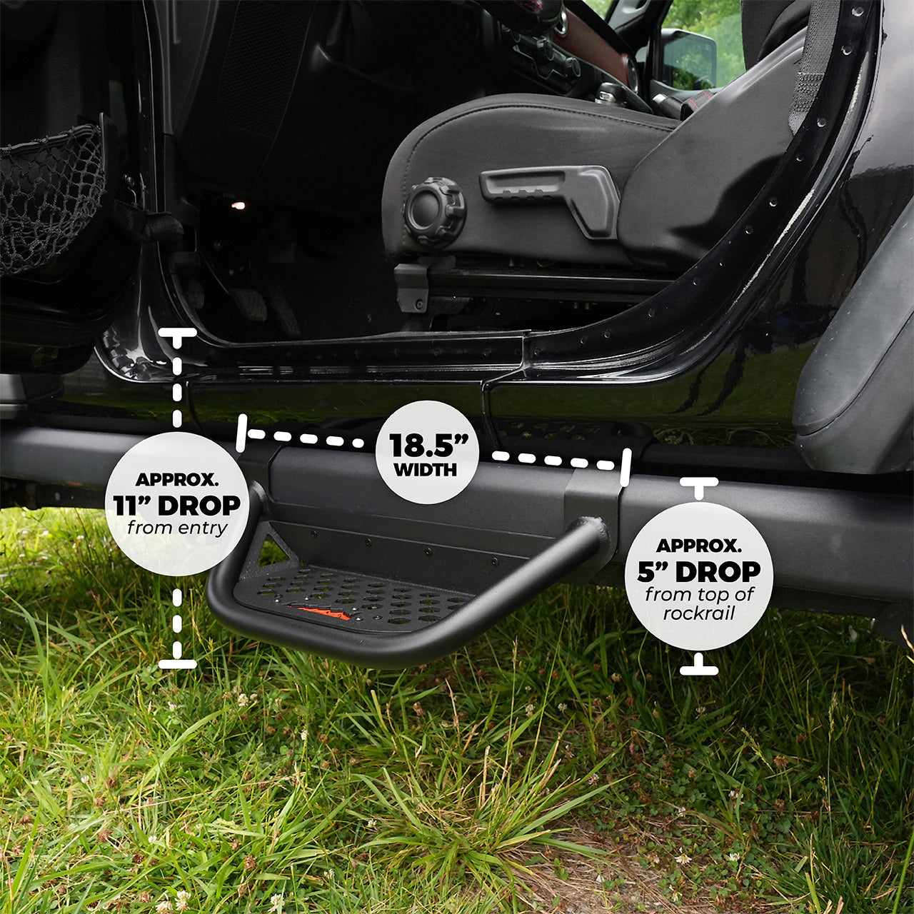 IAG EZ-Step Jeep Drop Step DIMS