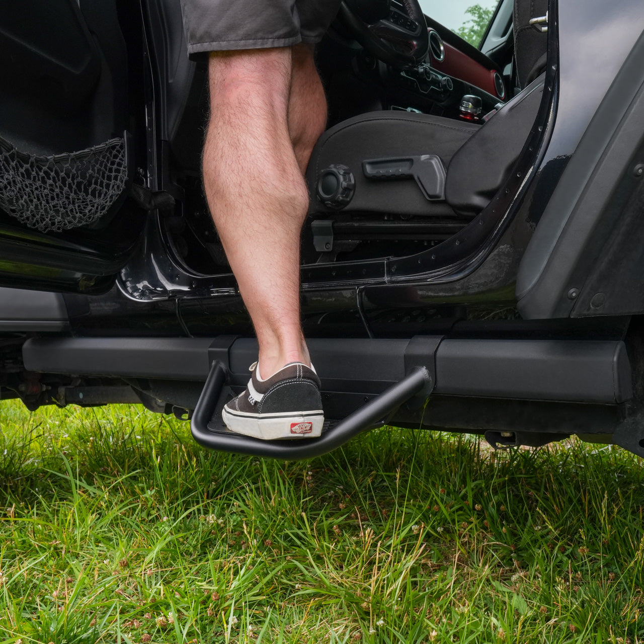 IAG Drop Down EZ-Step® Add-on (1 Pair) For 2018+ Jeep Wrangler 2 Door - Stepping In