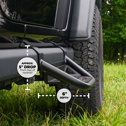 IAG Jeep Drop Down EZ-Step Add-on Dimensions