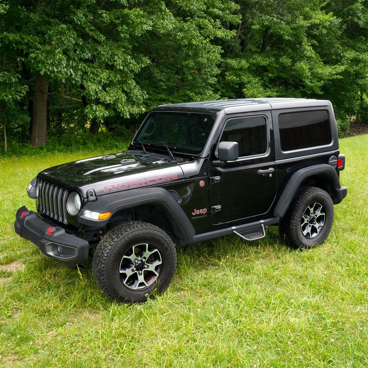 IAG Drop Down EZ-Step® Add-on (1 Pair) For 2018+ Jeep Wrangler 2 Door - Installed Side Angle