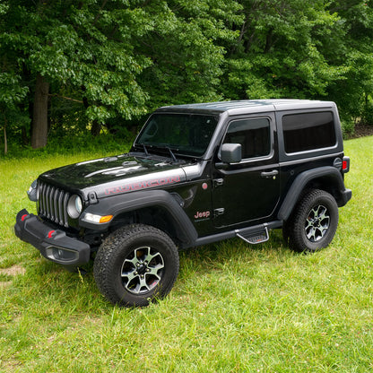 IAG Drop Down EZ-Step® Add-on (1 Pair) For 2018+ Jeep Wrangler 2 Door - Installed Side Angle