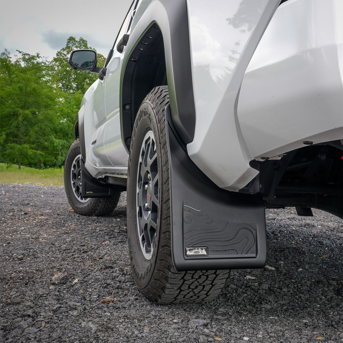 IAG Trail Shield® Adjustable Front & Rear Mud Flap Set for 2024+ Toyota Tacoma - Stock Wheels & Tires