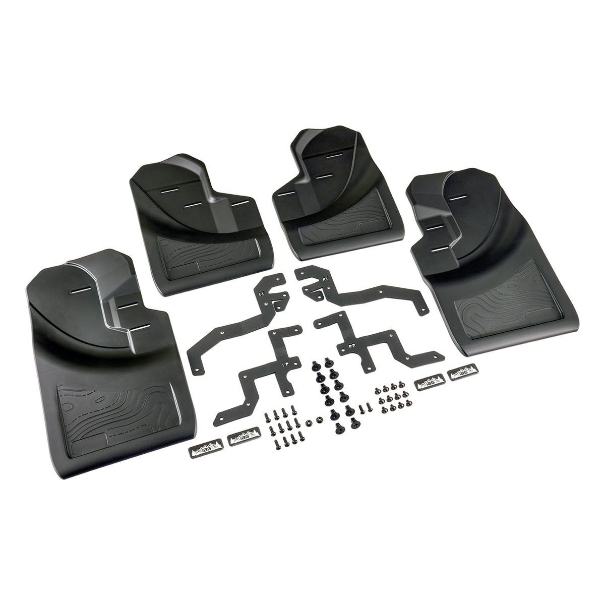 IAG Trail Shield® Adjustable Front & Rear Mud Flap Set for 2024+ Toyota Tacoma - Studio Layout