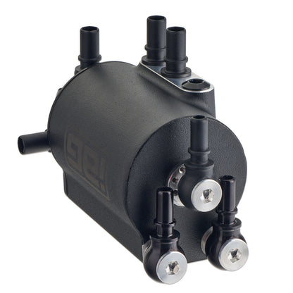 IAG Air Oil Separator AOS For 17-23 Ford F-150 & 17-25 Raptor 3.5L EcoBoost - Black Angle 3
