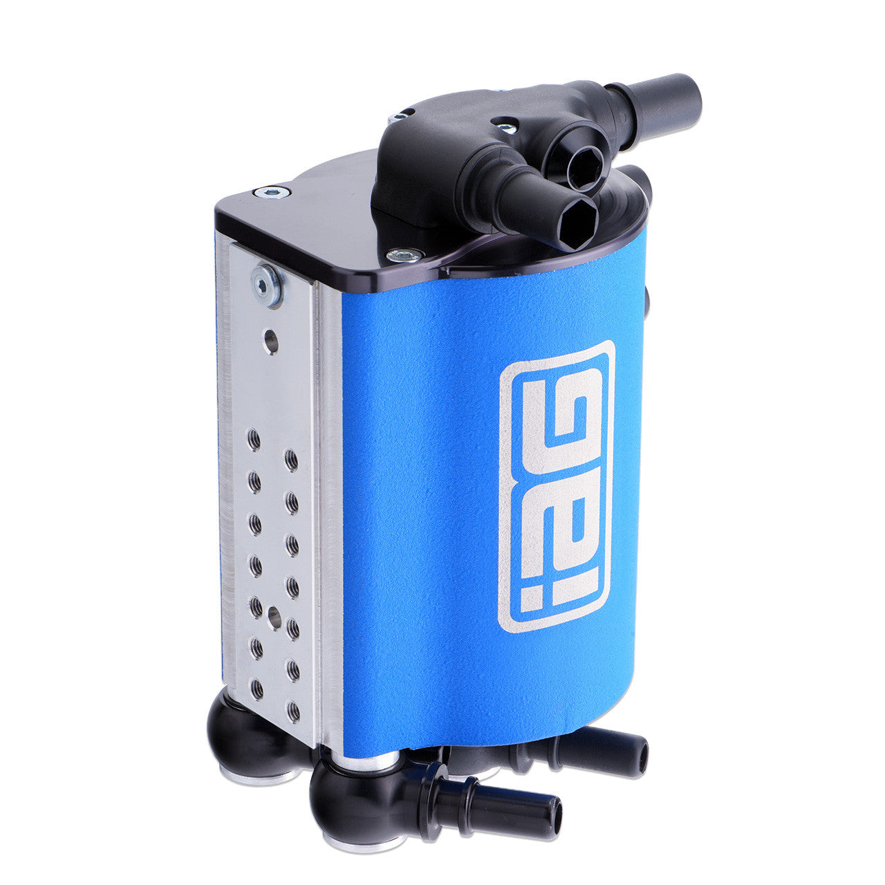 IAG Air Oil Separator AOS For 17-23 Ford F-150 & 17-25 Raptor 3.5L EcoBoost - Blue Angle 1