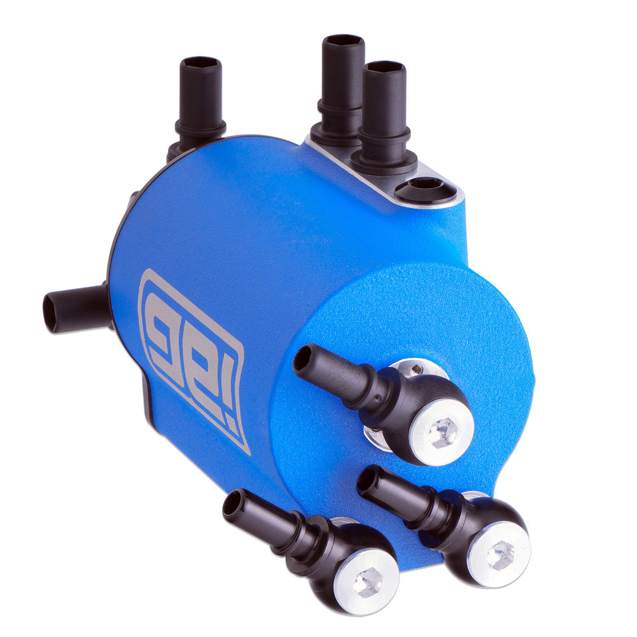 IAG Air Oil Separator AOS For 17-23 Ford F-150 & 17-25 Raptor 3.5L EcoBoost - Blue Angle 3