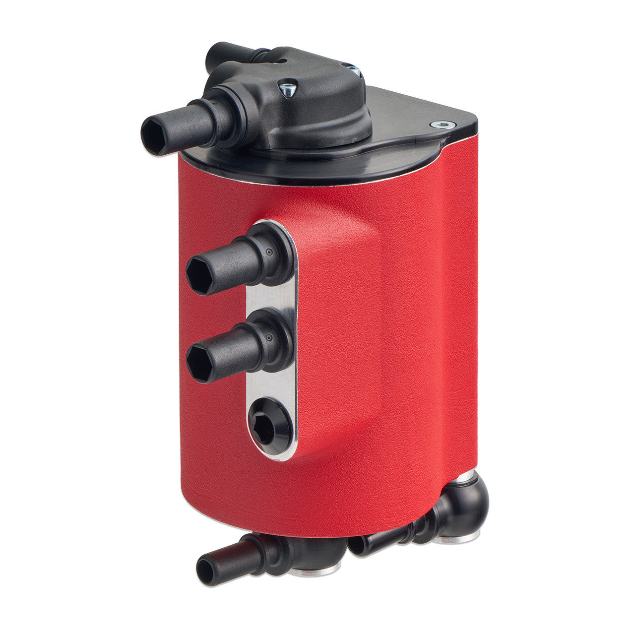 IAG Air Oil Separator AOS For 17-23 Ford F-150 & 17-25 Raptor 3.5L EcoBoost - Red Angle 2