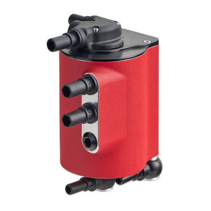 IAG Air Oil Separator AOS For 17-23 Ford F-150 & 17-25 Raptor 3.5L EcoBoost - Red Angle 2