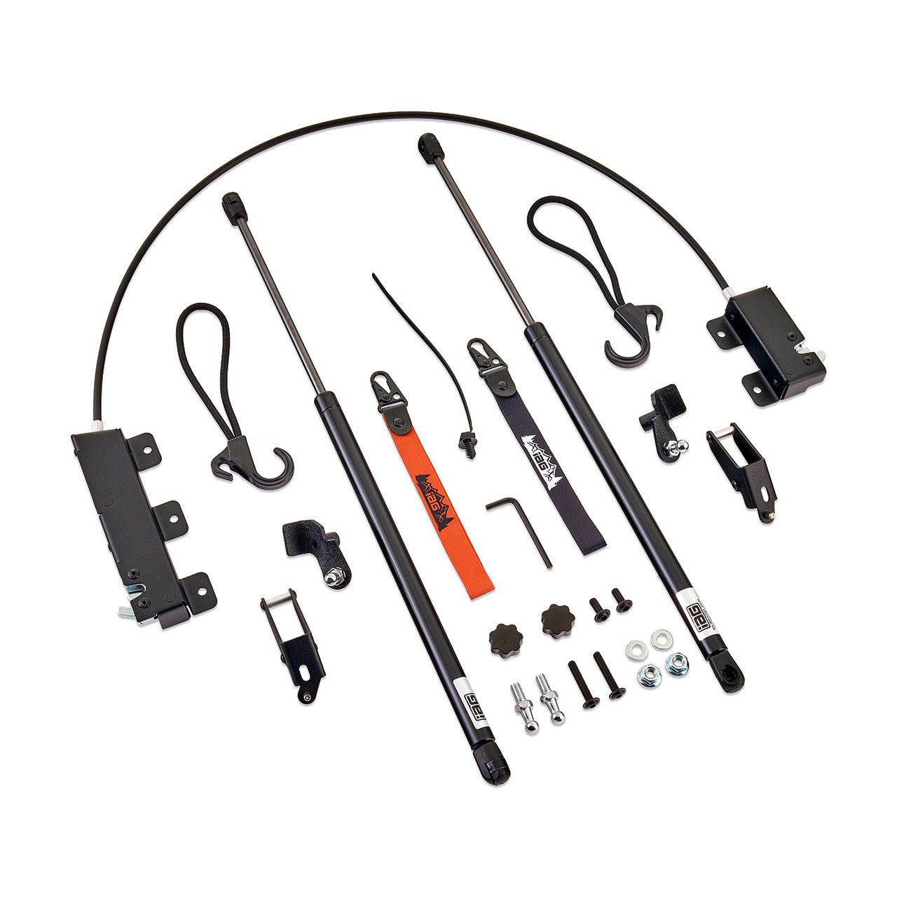 IAG Off-Road EZ-Lift® & V2 EZ-Pull Combo Kit For 2021-25 Ford Bronco 4 Door Soft Top - Product Contents
