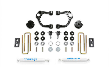 Fabtech 19 Ford Ranger 4WD w/o Intrusion Beam Kit 3.5in Bj UCA Sys w/Perf Shks