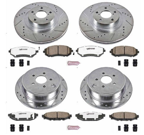Power Stop 09-10 Subaru Forester Front & Rear Z26 Street Warrior Brake Kit